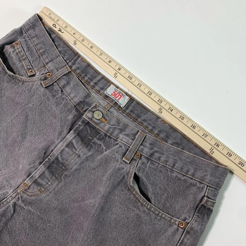 Levi’s 501 Vintage 80’s 90’s USA Made Light Black Jeans Mens Size 40 x 31 Loose - Picture 5 of 9